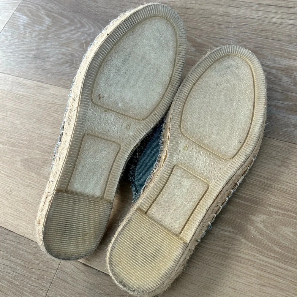 Aéropostale Denim Espadrille Mules / Slip-On Flats – Size 8